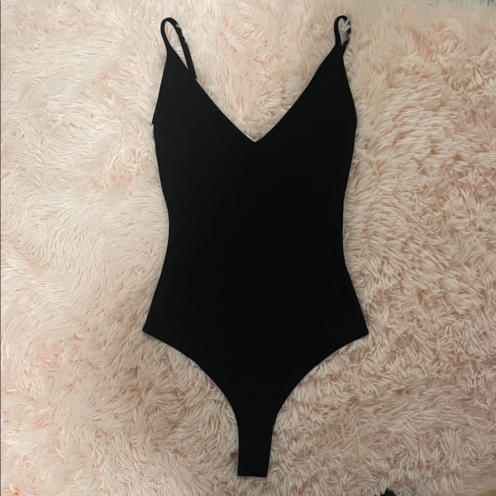 Garage Black Soft V-Neck Top